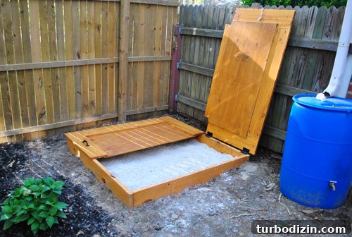 Sandbox cover opened