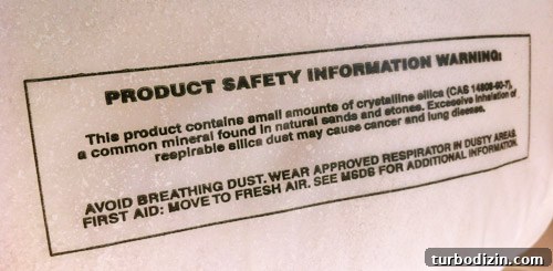 How to Build a DIY Rock Box for Portable Music Playback 3 Warning label on sand bag