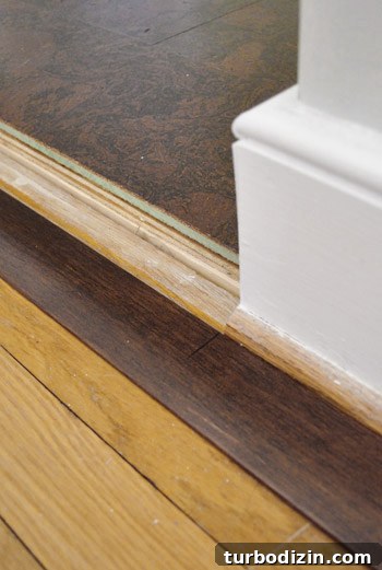 How to Install Floor Trim, Transition Strips, and Reducers 7 Cutting transition piece