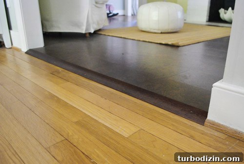How to Install Floor Trim, Transition Strips, and Reducers 10 Installed transition close-up