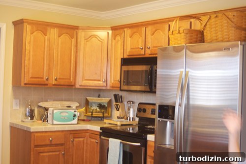 How to Install Pelmet Board Window Treatments for a Polished Look 2 Before photo of kitchen