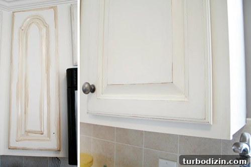How to Install Pelmet Board Window Treatments for a Polished Look 4 Distressing oil on cabinet door