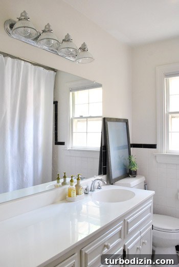 New bathroom light fixture