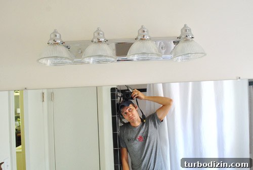 Installing bathroom light
