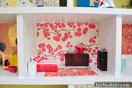Rug Made Out Of Craft Paper In DIY Easy Homemade Dollhouse