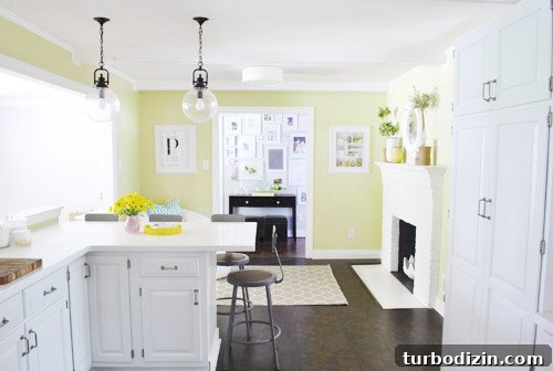 Kitchen from other side showing rug