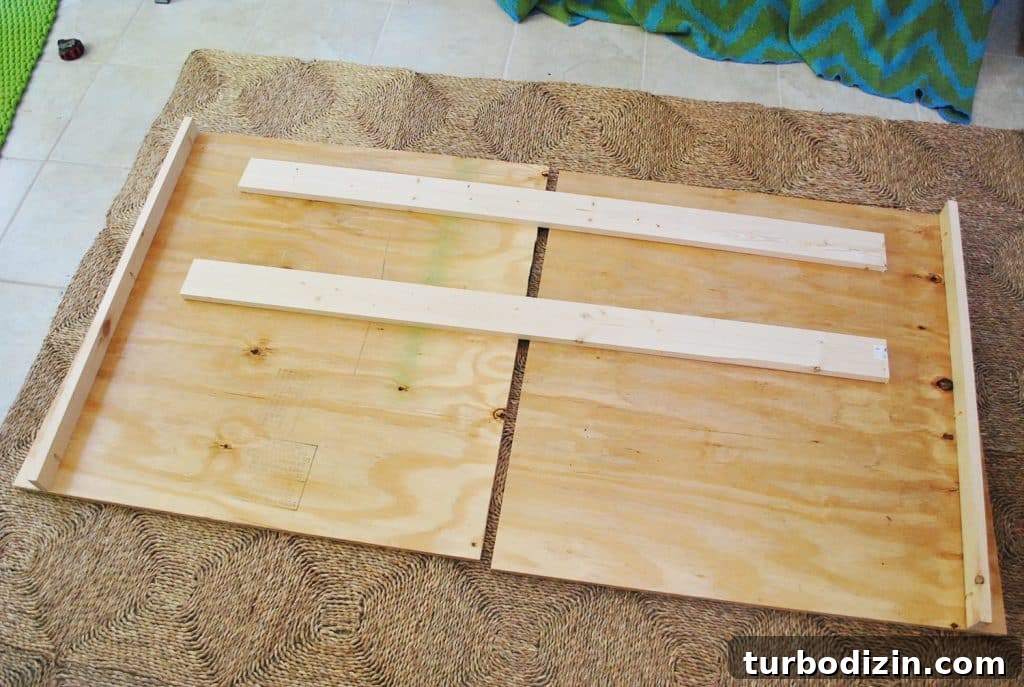 Deconstructed plywood pieces for upholstered headboard frame