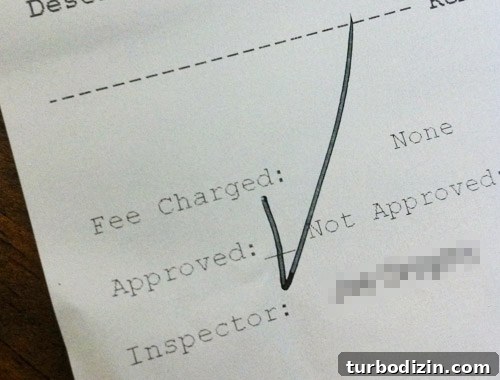 Inspection approval