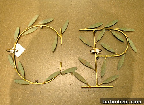 Window Shopping at PB Outlet and Mary Jo's: What to Expect 21 Lettered candle sconces spelling 'Peace'
