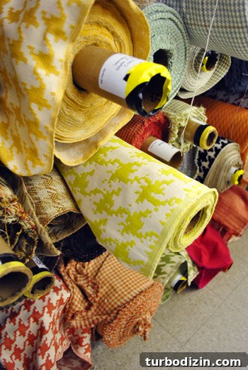 Window Shopping at PB Outlet and Mary Jo's: What to Expect 29 Pixelated fabric and ginko prints