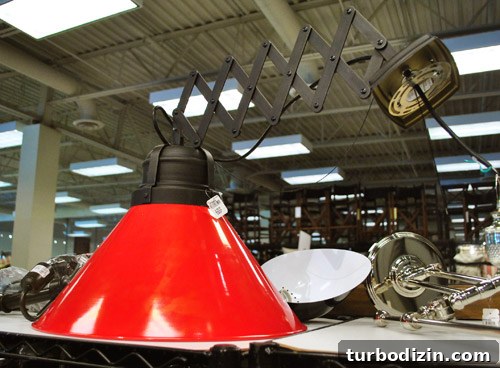 Window Shopping at PB Outlet and Mary Jo's: What to Expect 6 Large red light fixture