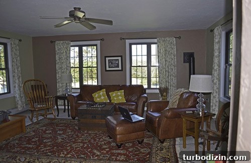 Wythe Blue Living Room Ideas: Styling with Benjamin Moore Paint 2 Family room before
