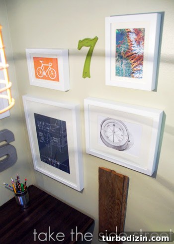 Blue-Themed Boys' Nursery Makeover with Built-In Bunk Beds 8 Wall art above desk