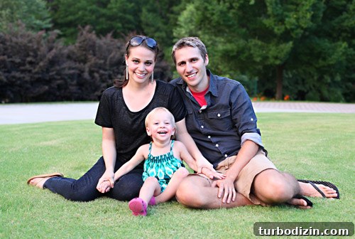 Smiling family portrait