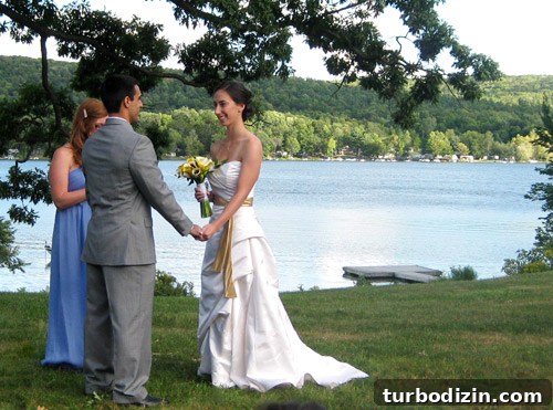 Wedding Registry Items We Chose When We Got Married 10 Wedding ceremony in front of lake