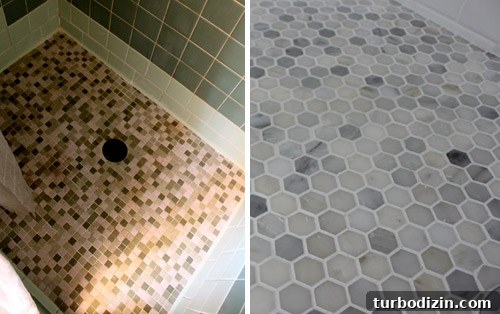 Updating a Bathroom with Marble Tile and Beadboard: Design Tips 5 Marble hex tile floor