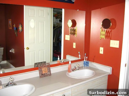 Dreamy White and Gray Bathroom with Elegant Box Molding 3 Before bathroom photo 2