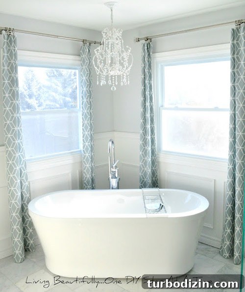 Dreamy White and Gray Bathroom with Elegant Box Molding 6 After bathroom photo