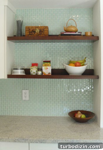 White Kitchen with Green Glass Mosaic Backsplash Tile Ideas 5 img 48982 4