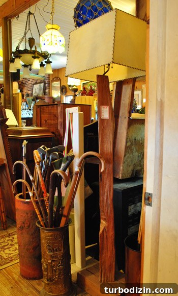 Beachfront Boutiques and Thrift Stores to Explore 15 Chunky wooden floor lamp with stitched shade