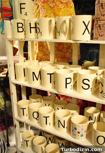 Beachfront Boutiques and Thrift Stores to Explore 30 Scrabble mugs display