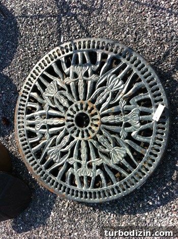 Beachfront Boutiques and Thrift Stores to Explore 6 Metal grate that could be a table top