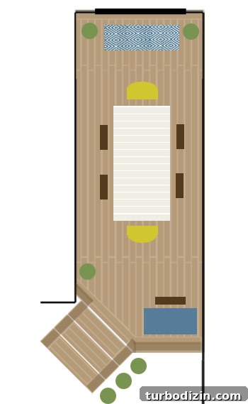 Outdoor Deck Furniture and Accessories Guide for Stylish Patios 3 Drawing Of Deck Design Furniture Placement Overhead