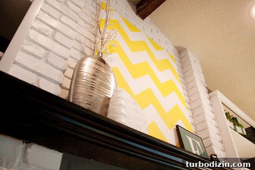 Painted White Brick Fireplace in a Vaulted Living Room Ideas 5 Living room detail