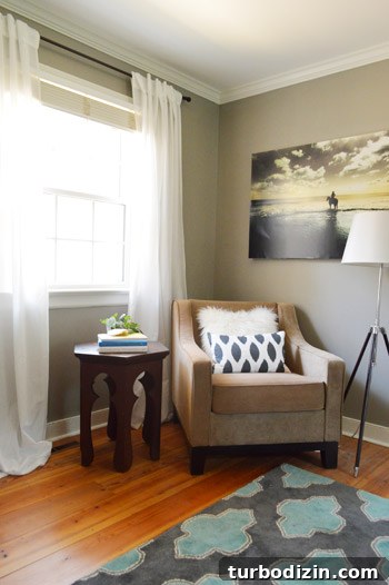 Accent table in room setting