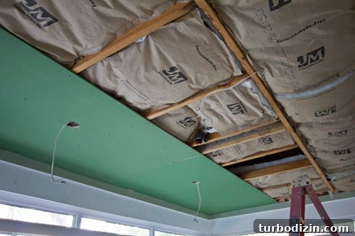 Sunroom Makeover: Wood-Look Tile Ideas by Jenna Sue 3 Ceiling and drywall