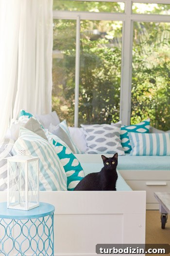 Sunroom Makeover: Wood-Look Tile Ideas by Jenna Sue 8 Sunroom seating