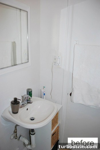 Teal Glass Tile Bathroom Refresh: Small Remodel Ideas and Tips 3 Bathroom before and after 2
