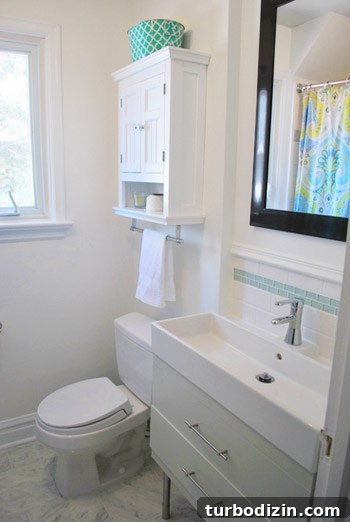 Teal Glass Tile Bathroom Refresh: Small Remodel Ideas and Tips 4 Bathroom makeover 3