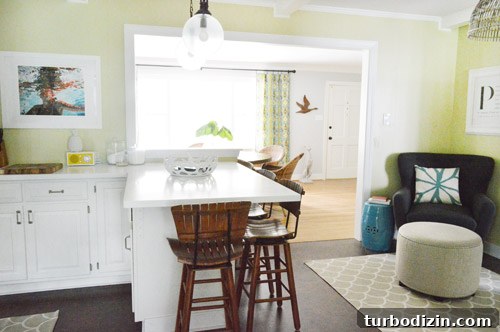 Outdoor-Style Chairs for Indoor Dining Rooms 11 View from the kitchen
