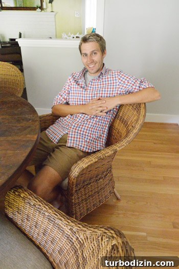 Outdoor-Style Chairs for Indoor Dining Rooms 8 John relaxing in new chair