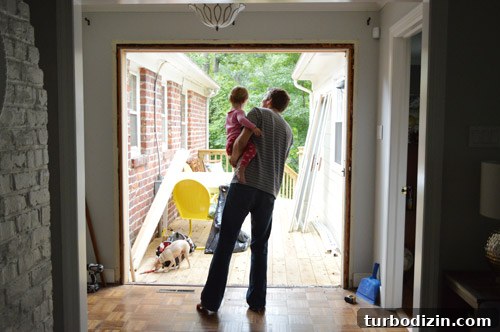 Door installation in progress