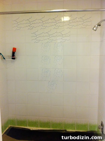 Complete Bathroom Remodel Under $2,000: Stylish Budget Upgrade 3 Before tub mural