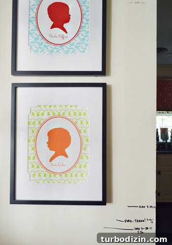 Kids growth chart silhouettes