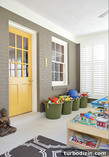 Sunroom turned playroom
