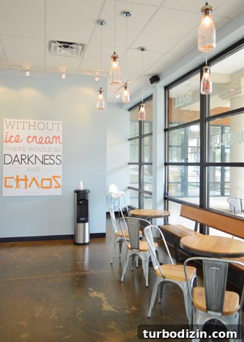 Gelati Celesti Store Crash: What Happened and How to Recover 7 Seating area with industrial tables