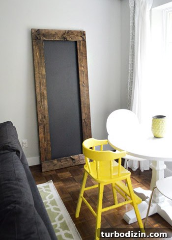 DIY Large Magnetic Chalkboard: Step-by-Step Guide for Home Projects 9 Leaning in living room