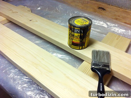 DIY Large Magnetic Chalkboard: Step-by-Step Guide for Home Projects 6 Stained frame