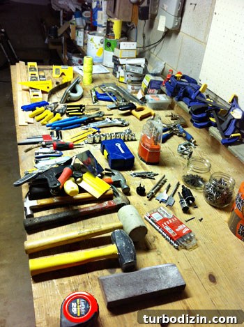 Organize Your Tools with a Pegboard: Smart Workshop Storage Ideas 4 Tools categorized on table