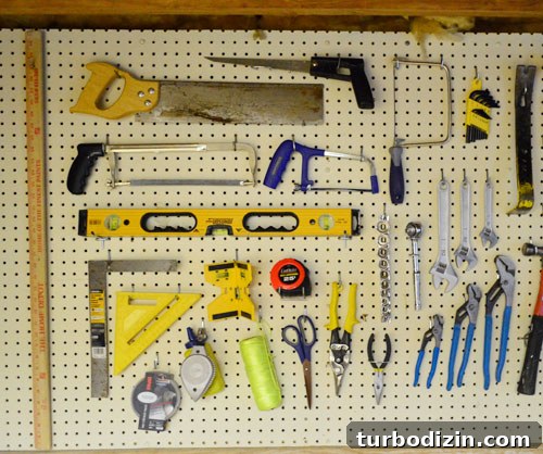 Organize Your Tools with a Pegboard: Smart Workshop Storage Ideas 8 Close-up of pegboard tools