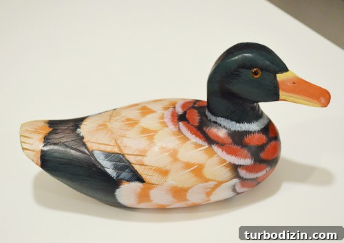 How to Paint a Vintage Thrift Store Wood Duck for Beginners 2 Painted wooden duck project