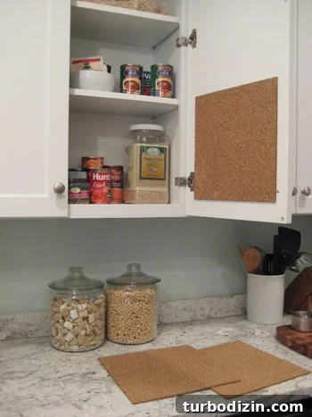 cork-kitchen-recipe-board-in-cabinet cork-kitchen-recipe-board-in-cabinet