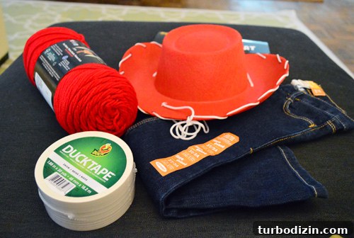 DIY Jesse and Slinky Dog Toy Story Costumes for Kids 3 Jessie braid supplies