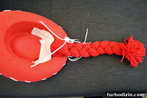 DIY Jesse and Slinky Dog Toy Story Costumes for Kids 4 Clara wearing hat