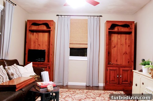 How to Convert Bookcases Into Built-Ins and Paint Them 2 Two bookcases before
