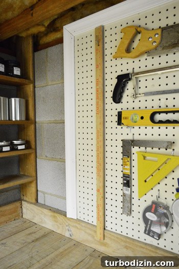 Basement Workshop Paint Storage and Pegboard Organization Guide 11 img 52889 11